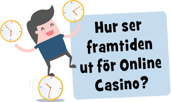 Man illustrerar med klockor framtiden för Online Casino